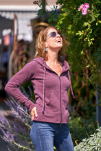 Load image into Gallery viewer, Women's Full Zip Hoodie in Mulberry
