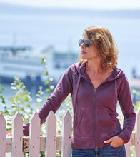 Load image into Gallery viewer, Women's Full Zip Hoodie in Mulberry