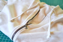 Load image into Gallery viewer, Women's Full Zip Hoodie in Natural White