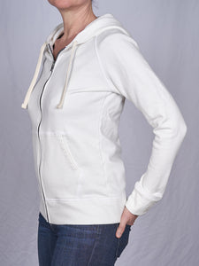 Women's Full Zip Hoodie in Natural White