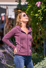 Load image into Gallery viewer, Women&#39;s Full Zip Hoodie in Mulberry